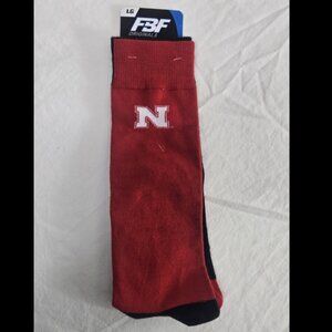 For Bare Feet Originals Nebraska 4 Square Mismatch Socks Mens Size 10-13